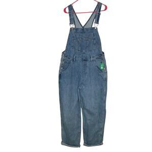 Gap NWT Loose Denim Overall Adjustable Tank Straps Light Indigo Wash Size S